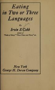 Cover of: Eating in two or three languages