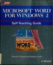 Cover of: Microsoft Word for Windows 2: self teaching guide