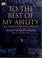 Cover of: To the best of my ability
