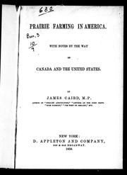 Cover of: Prairie farming in America: with notes by the way on Canada and the United States