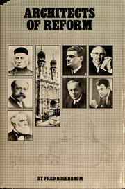 Cover of: Architects of reform: congregational and community leadership Emanu-El of San Francisco, 1849-1980