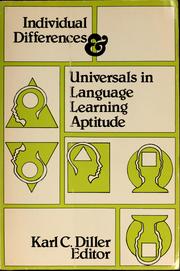 Cover of: Individual differences & universals in language learning aptitude by Karl Conrad Diller