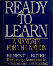Cover of: Ready to learn: a mandate for the nation