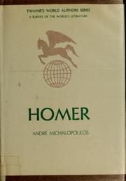 Cover of: Homer. by André Michalopoulos