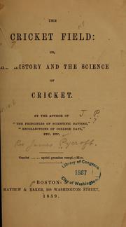 Cover of: The cricket field by James Pycroft