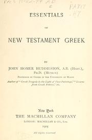 Cover of: Essentials of New Testament Greek