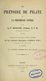 Cover of: Le prétoire de Pilate et la forteresse Antonia