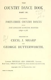 Cover of: The country dance book ...