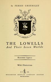 Cover of: The Lowells: And Their Seven Worlds