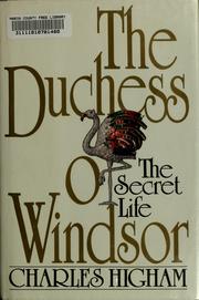 Cover of: The Duchess of Windsor: the secret life