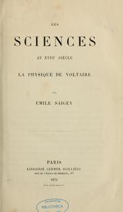 Les sciences au XVIIIe siècle by Émile Saigey