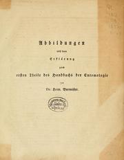Cover of: Handbuch der Entomologie by Hermann Burmeister
