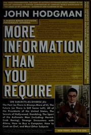Cover of: More information than you require