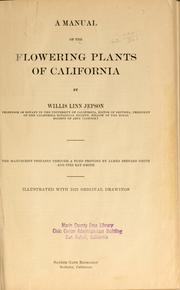 Cover of: A manual of the flowering plants of California