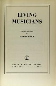 Cover of: Living musicians