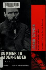 Cover of: Summer in Baden-Baden: a novel