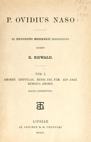 Cover of: P. Ovidius Naso ex Rudolphi Merkelii recognitione