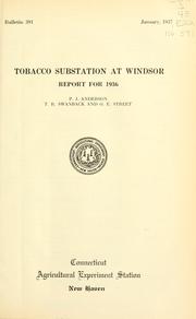 Cover of: Tobacco Substation at Windsor by P. J. Anderson