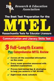 Cover of: MTEL Communication & Literacy Skills (REA) The Best Test Prep for the Massachusetts Tests for Educator Licensure: Field 01