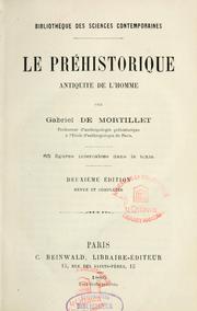 Cover of: La préhistoire antiquité de l'homme
