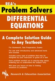 Cover of: The differential equations problem solver by Research and Education Association