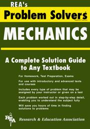 Cover of: Mechanics: Statics & Dynamics Problem Solver (Problem Solvers)