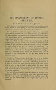 Cover of: The management of tobacco seed beds by Walter M. Hinson
