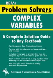 Cover of: The complex variables problem solver
