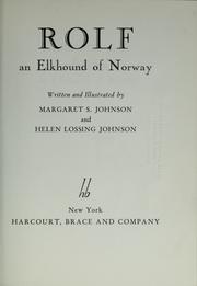 Cover of: Rolf, an elkhound of Norway