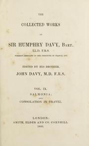 Cover of: The collected works of Sir Humphry Davy  by Sir Humphry Davy