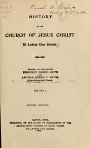 Cover of: History of the Church of Jesus Christ of Latter Day Saints, 1805-1835