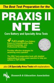 Cover of: The best test preparation for the Praxis II/NTE core battery by Earvin Berlin Aaron ... [et al.].