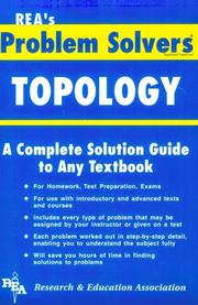 Cover of: The topology problem solver: a complete solution guide to any textbook