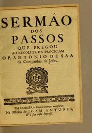 Cover of: Sermão dos passos