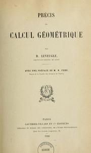Cover of: Précis de calcul géométrique by R. Leveugle