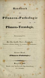Cover of: Handbuch der Pflanzen-Pathologie und Pflanzen-Teratologie