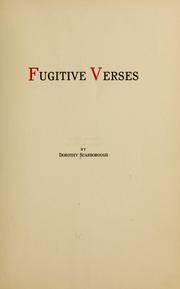 Cover of: Fugitive verses