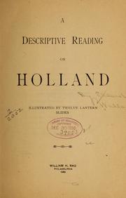 A descriptive reading on Holland by Ellerslie] [from old catalog Wallace