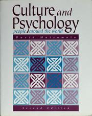 Cover of: Culture and psychology by David Ricky Matsumoto