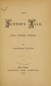 Cover of: The sexton's tale, and other poems