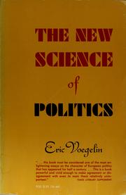 Cover of: The new science of politics: an introduction.