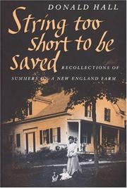Cover of: String too short to be saved