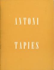 Cover of: Antoni Tapies