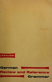 Cover of: German review and reference grammar