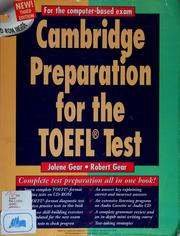 Cover of: Cambridge preparation for the TOEFL test by Jolene Gear