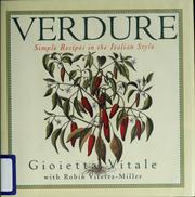 Cover of: Verdure: Simple Recipes in the Italian Style