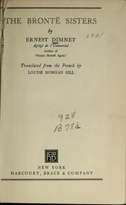 Cover of: The Brontë sisters by Ernest Dimnet