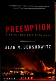 Cover of: Preemption by Alan M. Dershowitz