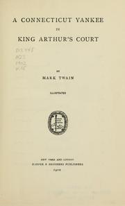 Cover of: A Connecticut Yankee in King Arthur's court