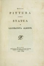 Cover of: Della pittura e della statua di Leonbatista Alberti.